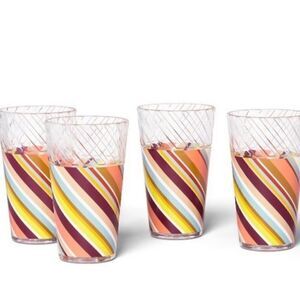 MISSONI FOR TARGET 4 Embossed Highball Tumblers‎